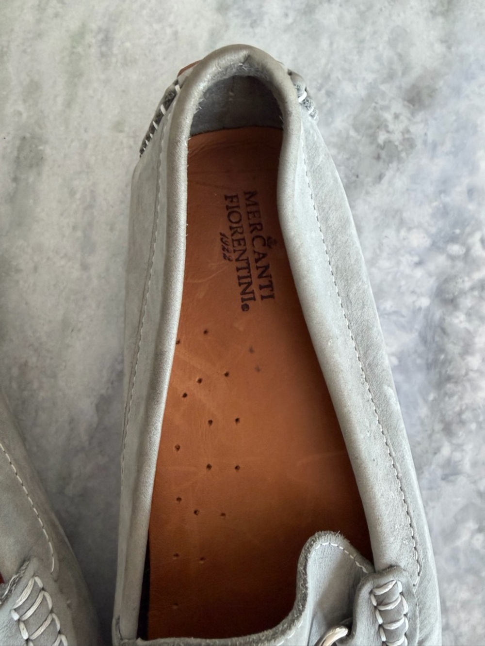 Mercanti Florentini gray suede horse bit loafers - Picture 3 of 5